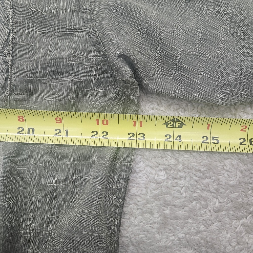 Bamboo Cay Silk Shirt Mens M Olive Green Embroidered Resort Camp Hawaiian Beach - Picture 9 of 13